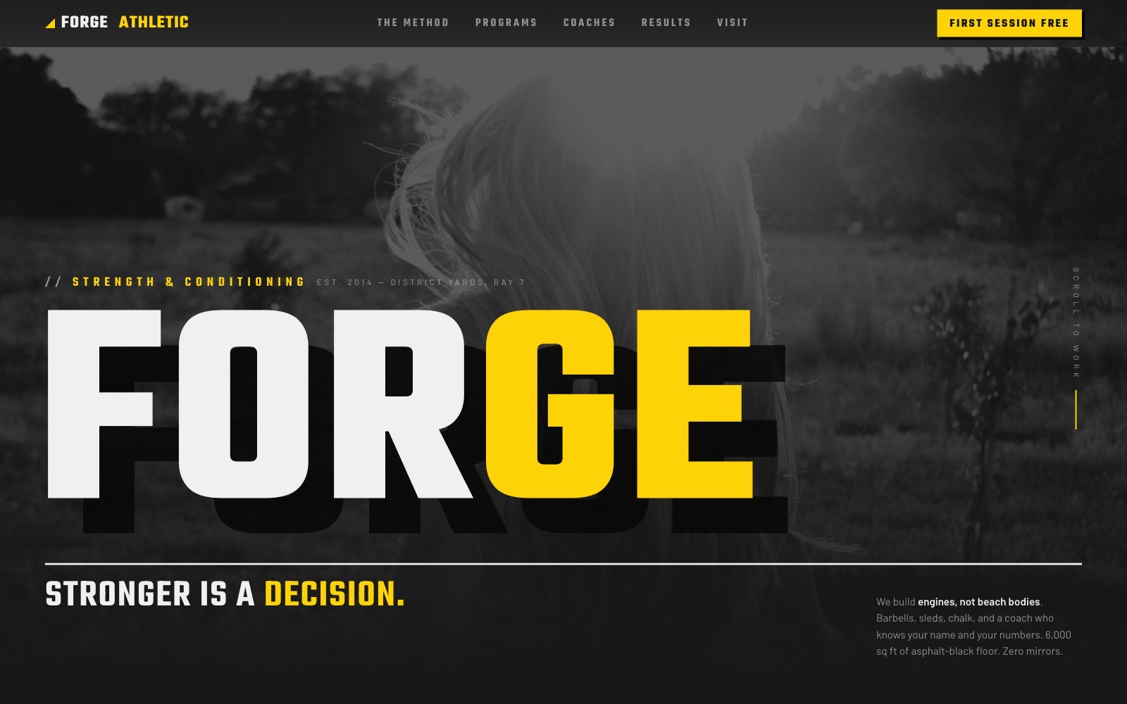 Forge Athletic — strength gym website, vibe coded