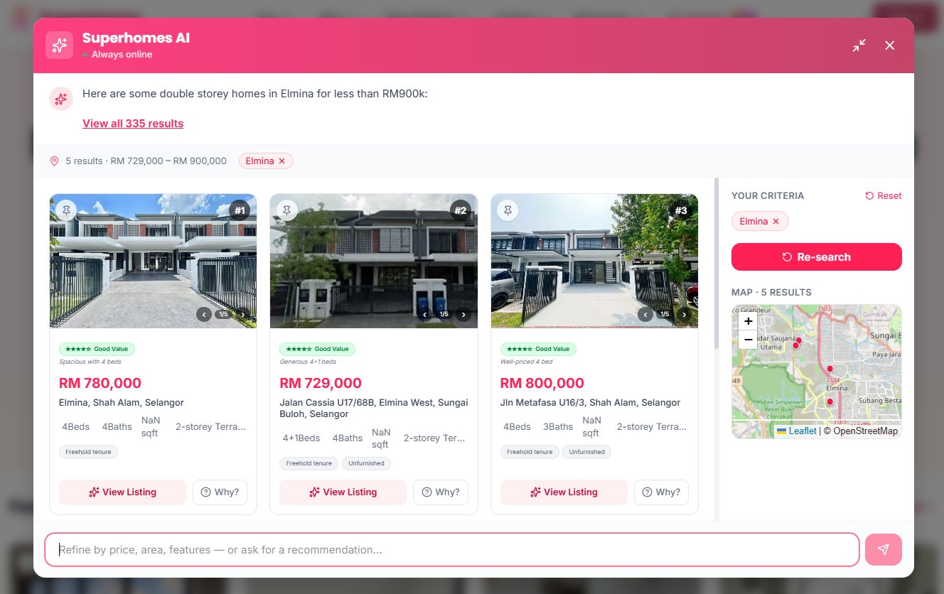 Property assistant AI chat