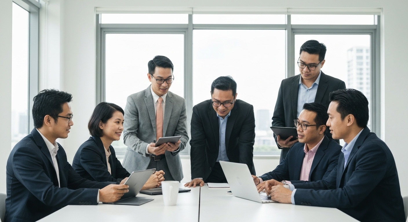 Senior leadership AI steering committee meeting