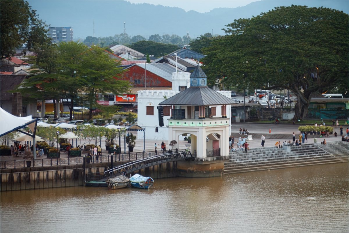 Kuching Waterfront and the Square Tower on the Sarawak River — AITraining2U corporate AI training in Kuching