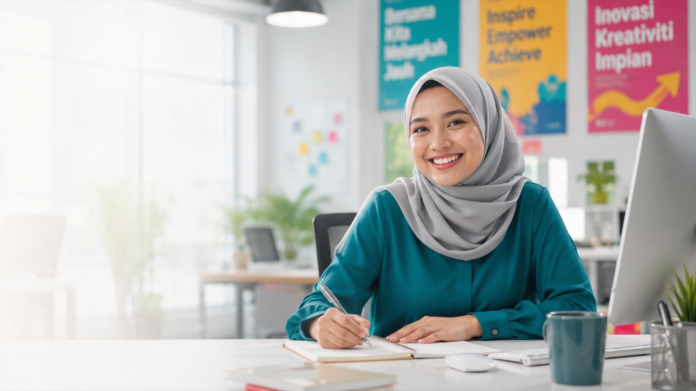 Malaysian HR professional using AI at work — AI skills for HR