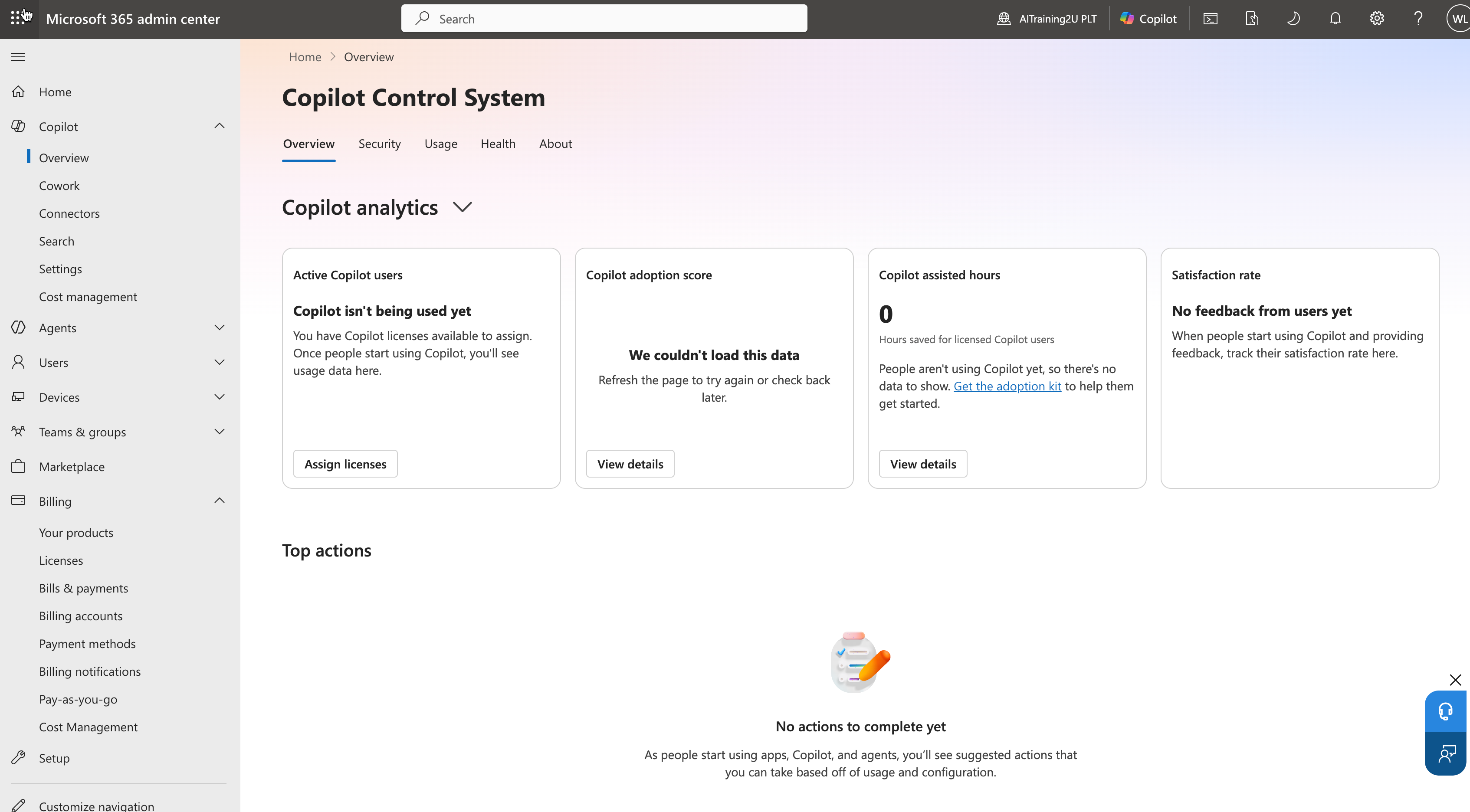 Assigning Microsoft 365 Copilot licences in the admin centre