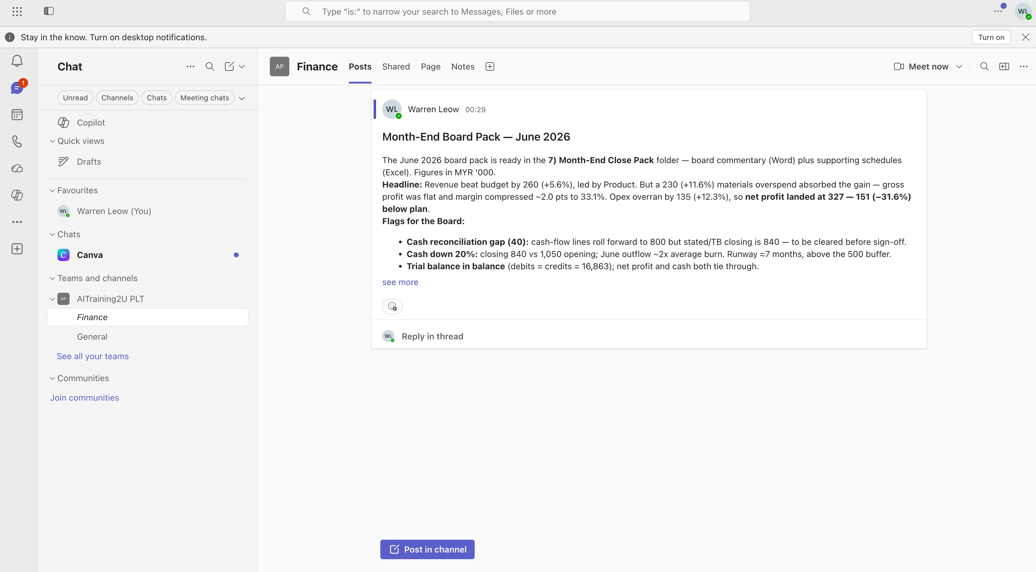 Microsoft 365 Copilot working inside a Microsoft Teams meeting