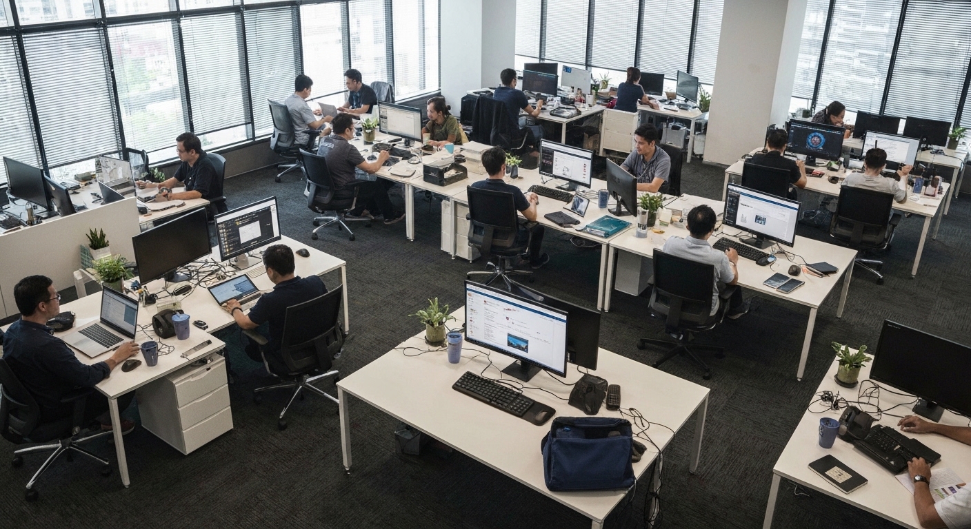 Multiple teams working on AI projects across departments