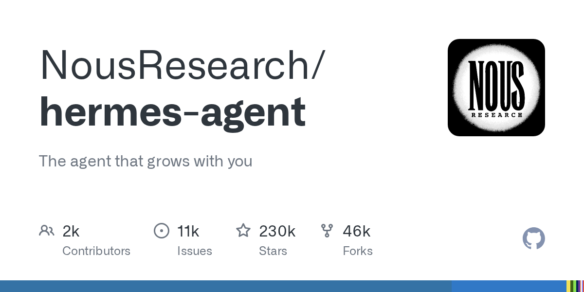 Hermes Agent by Nous Research (GitHub)