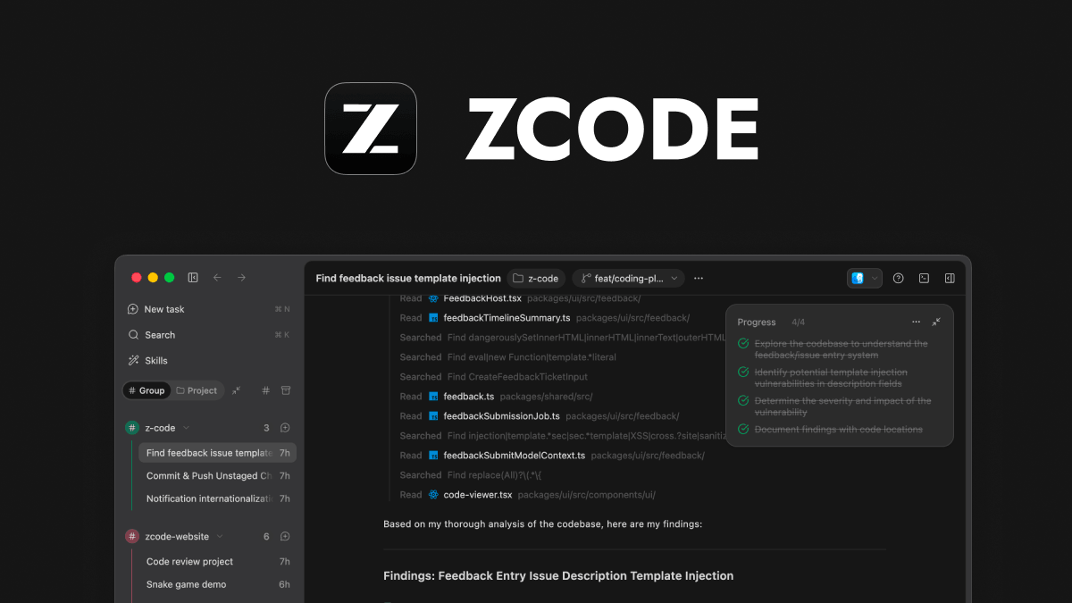 Zcode’s agentic IDE, powered by GLM-5.3