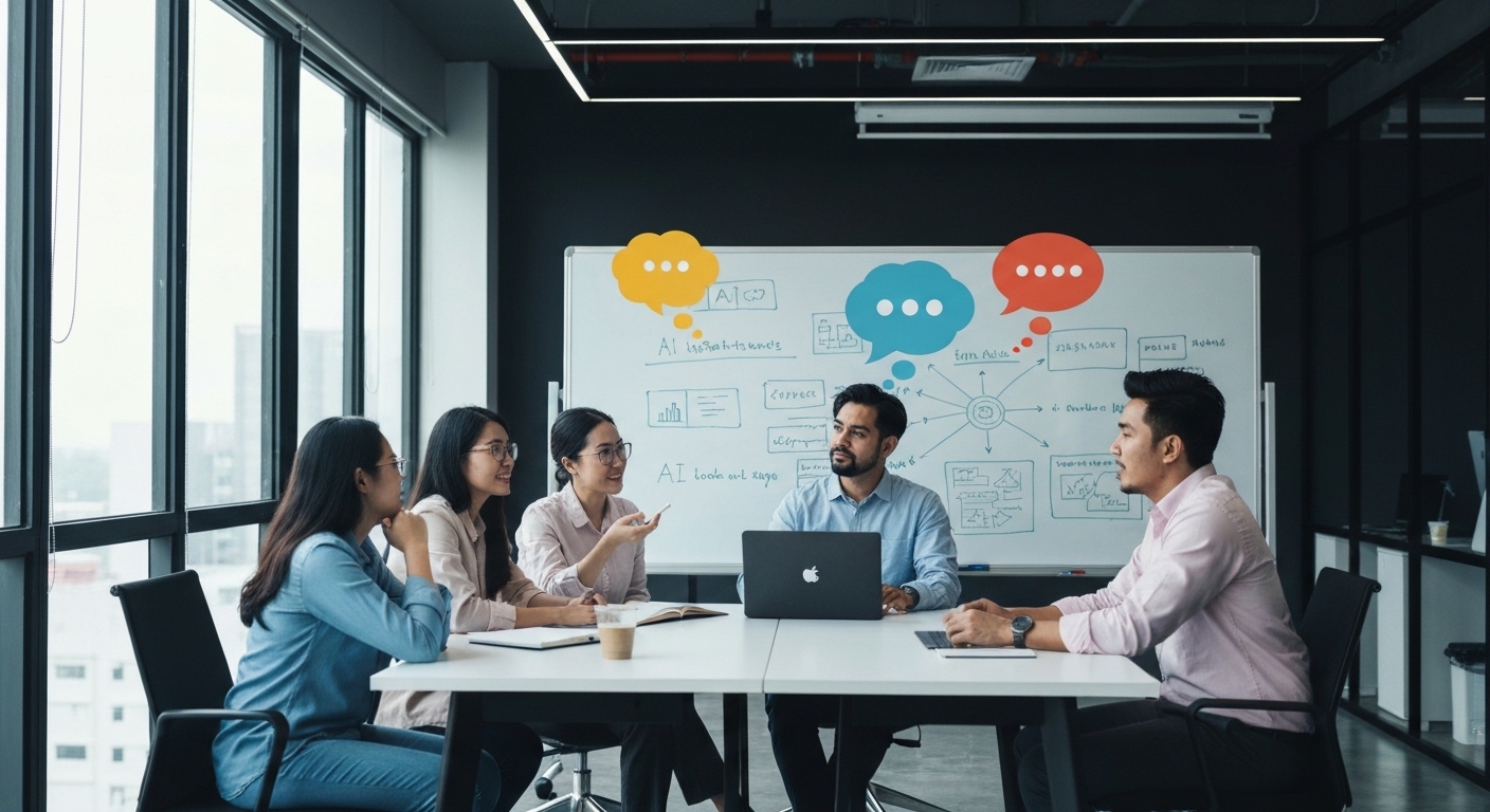 Malaysian team with different AI interpretations in meeting