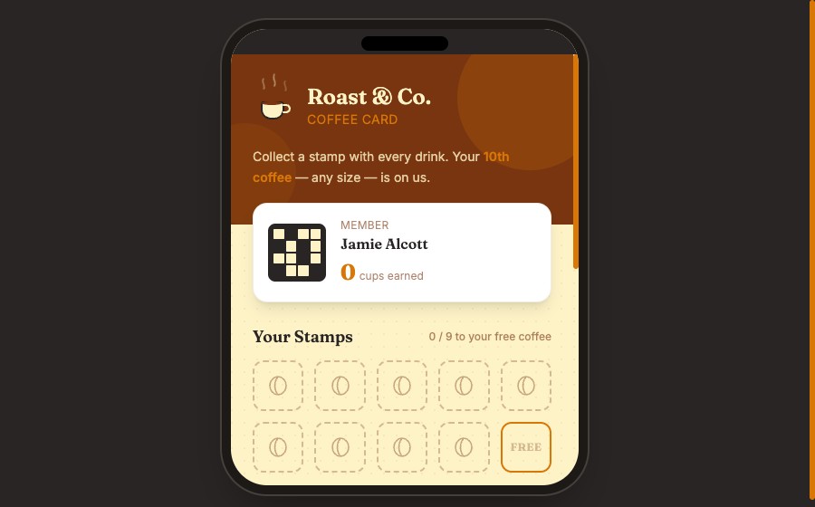 Cafe Loyalty Card